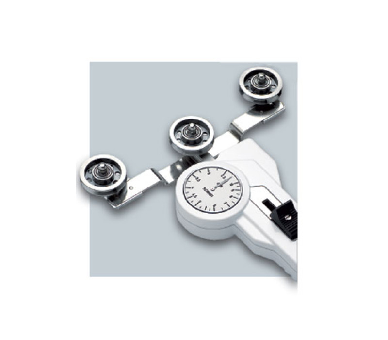 DXL Spanningsmeter met grote rollers voor minimale materiaalvervorming