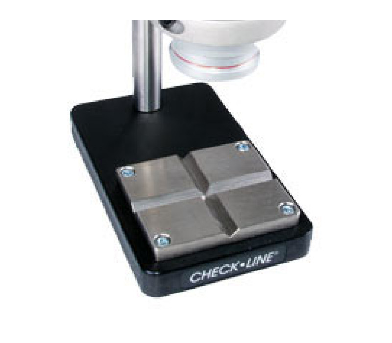 <b>PTS-HP Meetstatief</b><br><br>PTS met optionele bodemplaat met groef voor een exacte positioneering van het te meten object