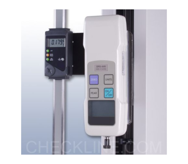 Digitale krachtmeter met afstandsmeting kan worden gebruikt in combinatie met kracht-afstandssoftware
