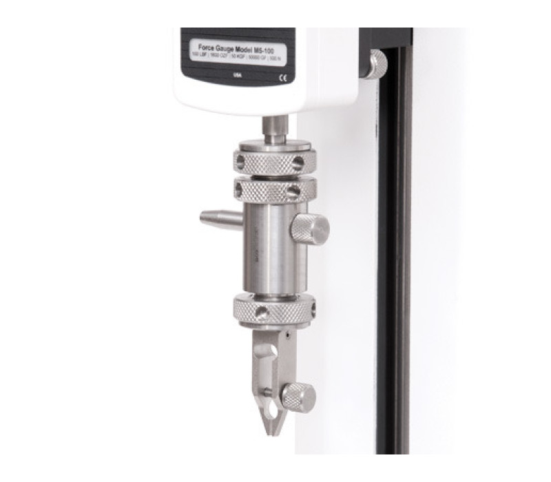 De G1003 greep is compatibel met snel verwisselbare eye-end-adapters die een eenvoudige verwijdering/installatie van de grip mogelijk maken en voorkomen rotatie tijdens het testen