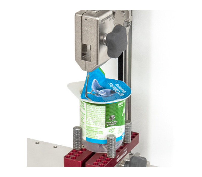 G1008 grip tijdens een 90° peel test van een foil seal