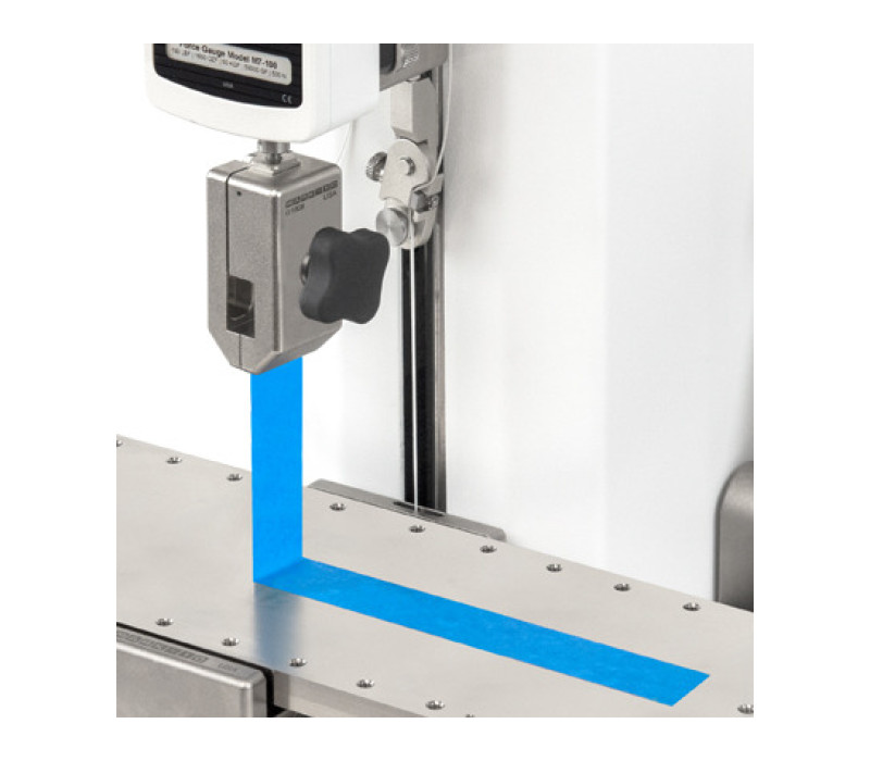 G1008 in combinatie met een G1109 peeltester in een 90° afpeltest van plakband