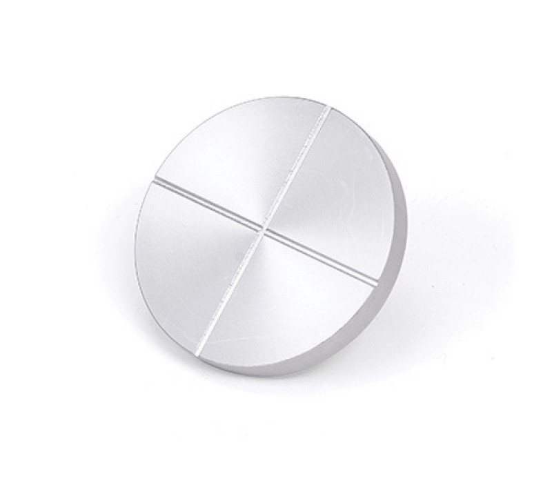 Compressieplaten met een diameter van 51 mm en 76,8 mm met ventilatie kanalen om lucht te laten ontsnappen