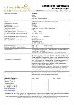 TI-DIN-CAL Kalibratie Inspectie Certificaat