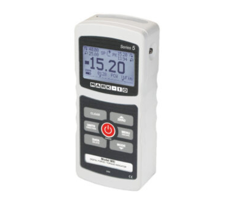 De geavanceerde digitale kracht-/torque-indicator van de M5i met groot LCD-scherm met achtergrondverlichting.