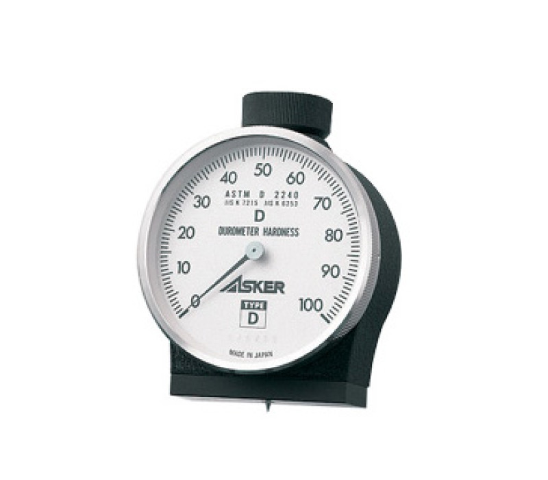 De Durometer Asker Type D is geschikt voor hard rubber en plastic, zoals gespecificeerd volgens de standaarden van JIS K 6253, ASTM D 2240, ISO 7619, DIN 53505, etc.