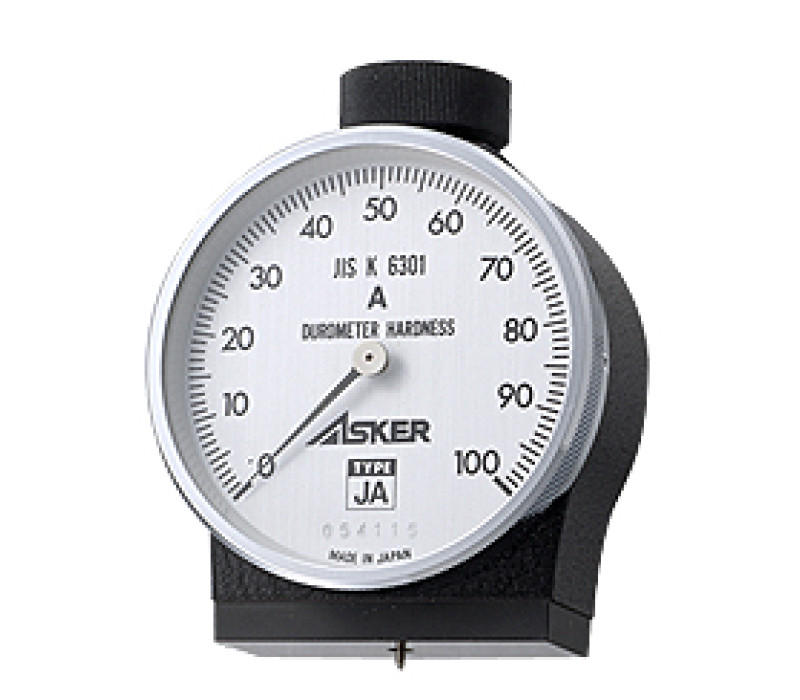 De Durometer Asker Type JA bepaalt de hardheid van rubber in het algemeen (JIS K 6301).