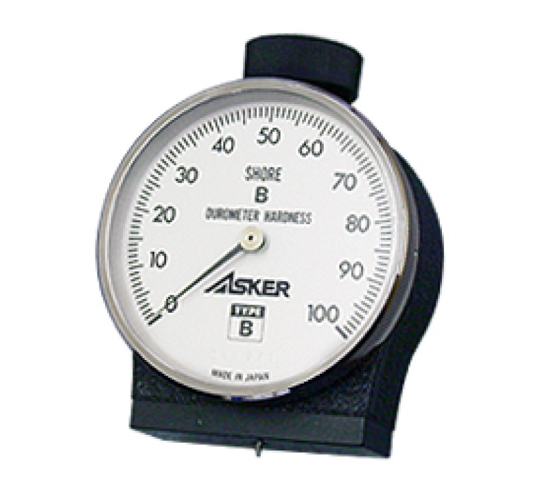 De Durometer Asker Type B is geschikt voor het meten van semi-stijf rubber met een normale tot hoge hardheid (ASTM D2240).