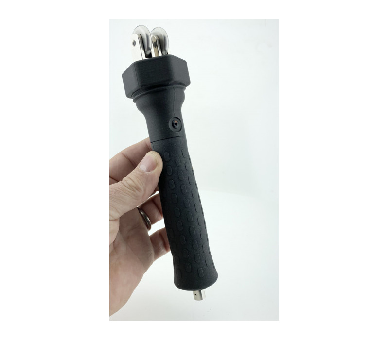 USB-poort voor data overdracht en aansluiting naar de elektrodehouder