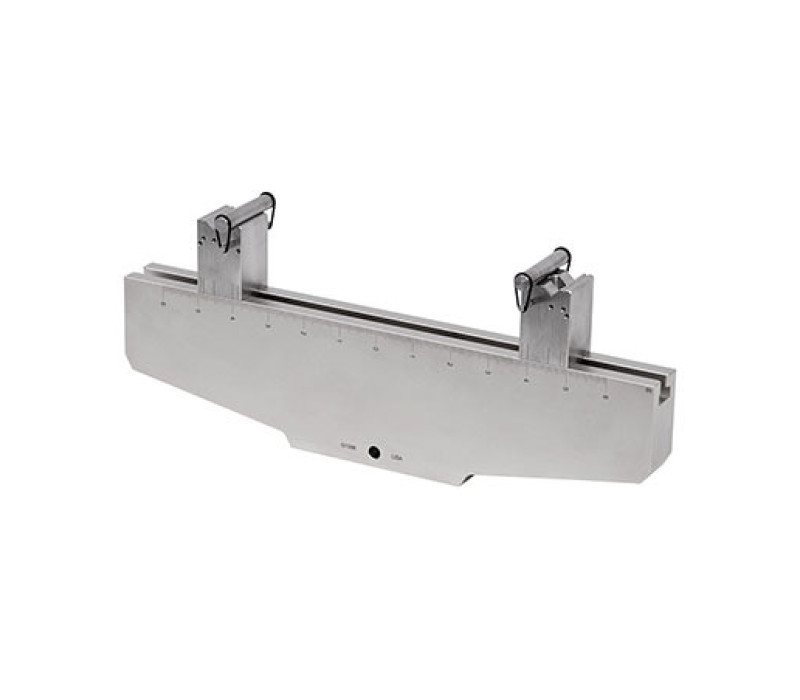 G1096 buig armatuurbasis met beweegbare blokken met een diameter van 10 mm rollers. Geschikt voor krachten tot 10 kN.