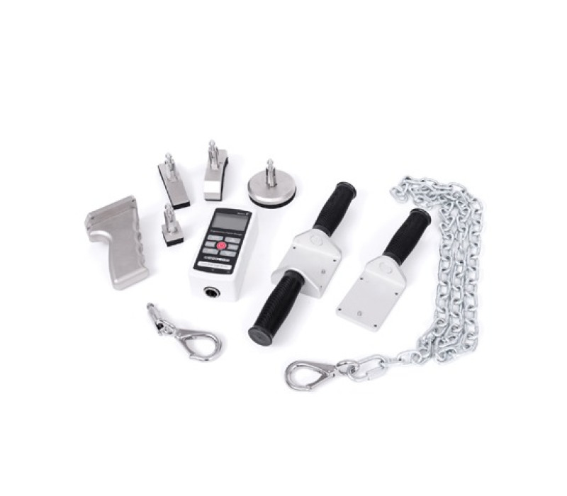 Een uitgebreid accessoire pakket maakt van de Series E een veelzijdig configureerbare ergonomische krachtmeter