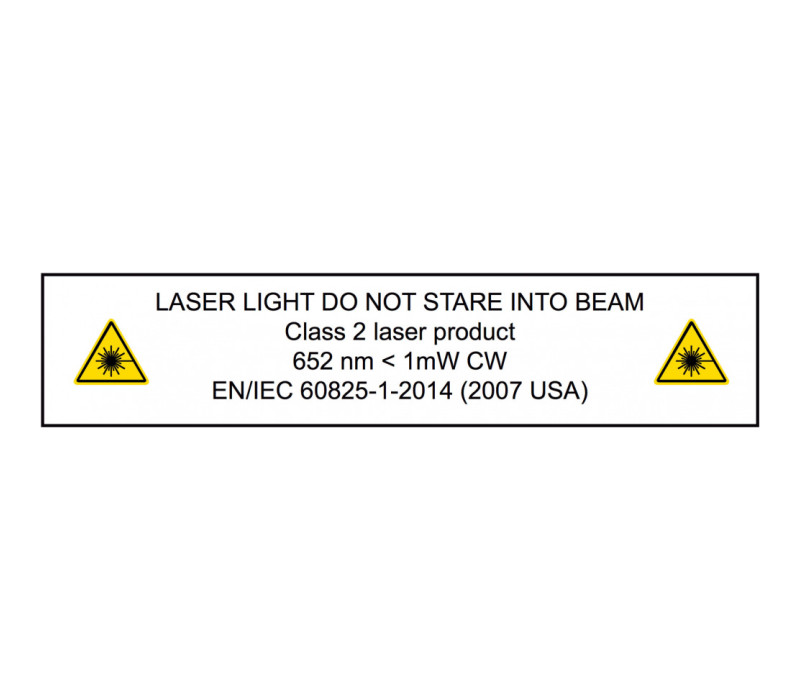 Waarschuwingslabel van Laser