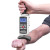 Series E grips E1008, E1009, E1010, Series-E krachtmeter met E1008 enkele handgreep en gebogen attachment gebruikt in een klinische testtoepassing.