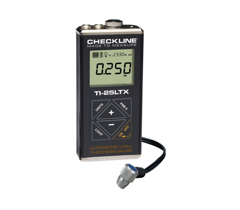 TI-25LXT: Wanddiktemeter op instapniveau met vaste snelheidsinstelling voor staal.