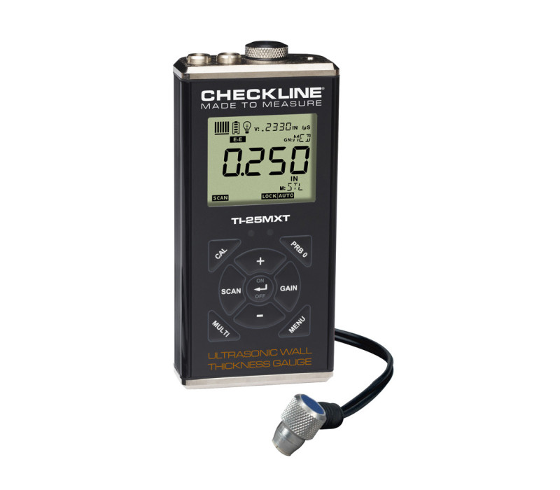 TI-25MXT: Wanddiktemeter met zowel puls-echo- als echo-echo-meetmodi (door verf heen).