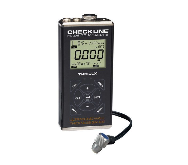 TI-25DLX: Geavanceerde wanddiktemeter met ingebouwde datalogger voor het opslaan van meetgegevens.