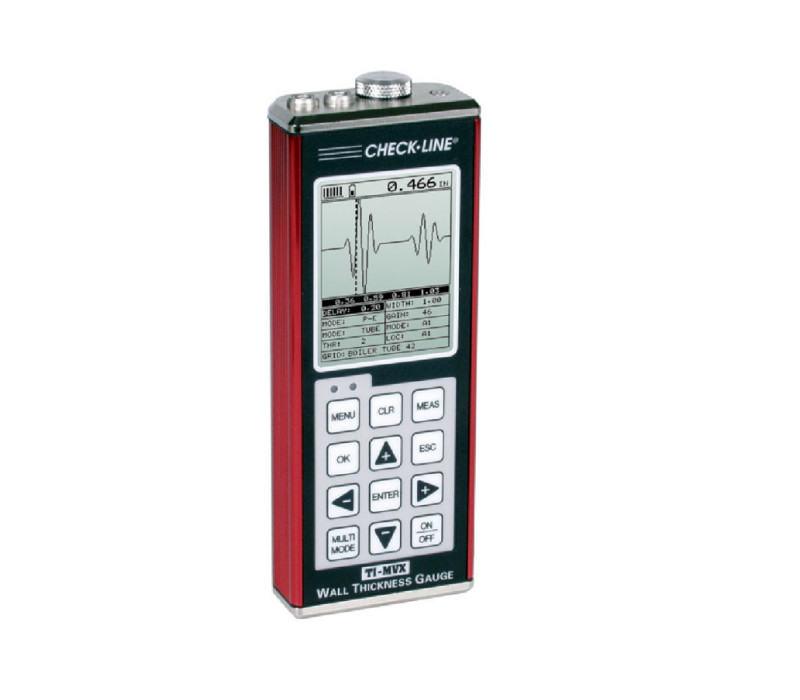 TI-MVX ultrasone wanddiktemeter met datalogger, A-scan en B-scan.