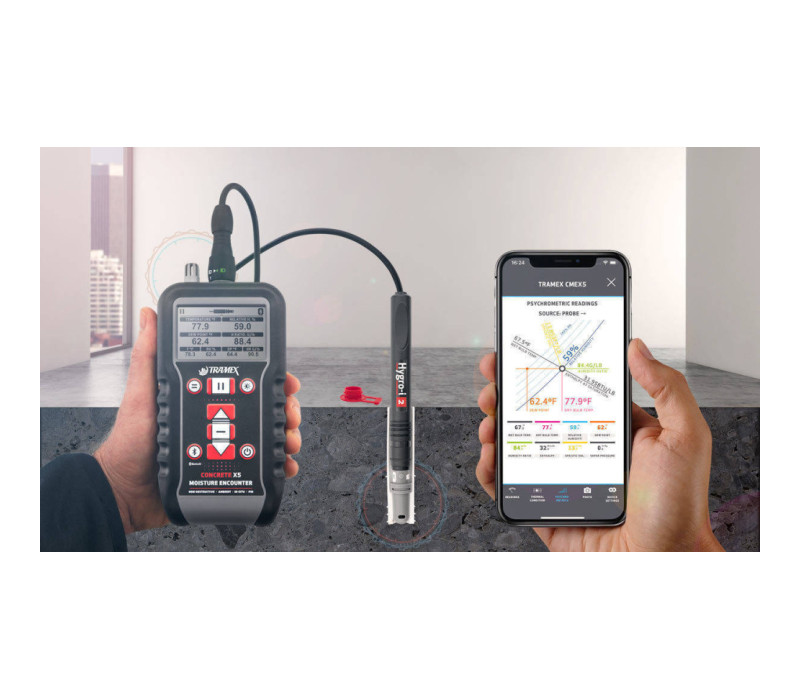CMEX5-meting volgens ASTM-F2170 met externe Hygro i2-sensor